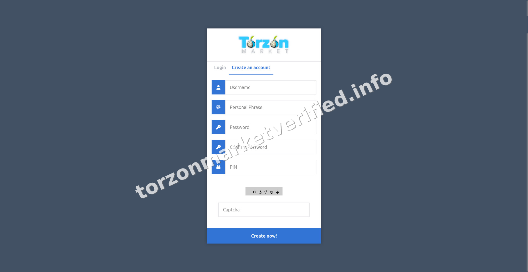 Torzon Market Verified interface — view 3